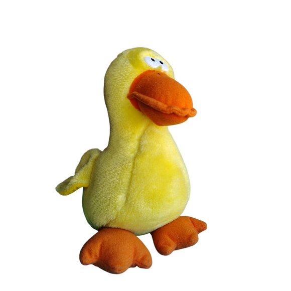 Squeezems Plush Yellow Quacking Duck, Fundamental Too , Stuffed Animal Vintage - Picture 1 of 3